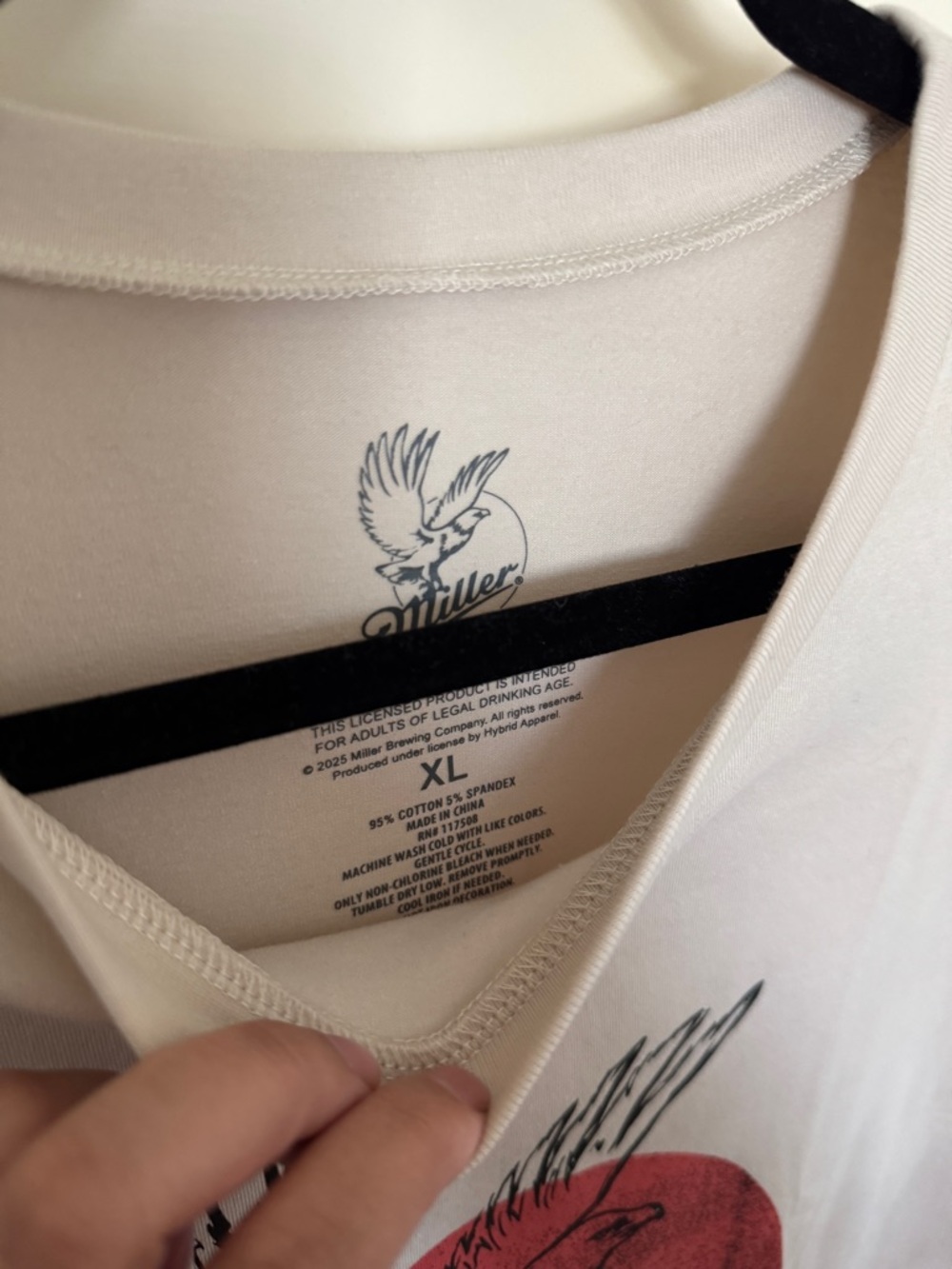 Miller Genuine Draft Graphic Tee in Tan size XL - Picture 3 of 4